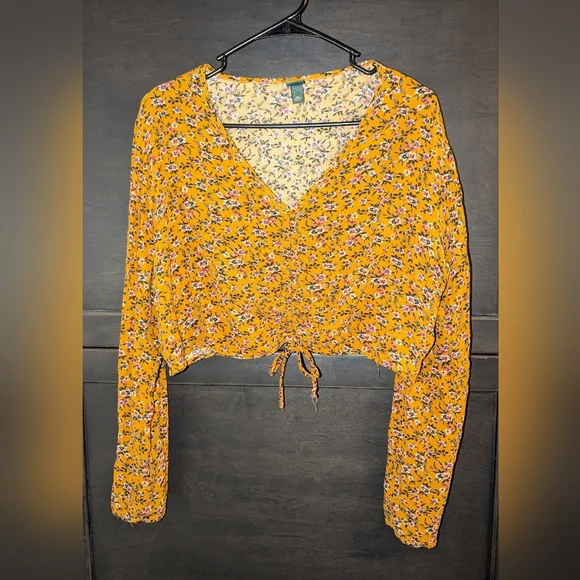 Wild Fable Floral L/S Crop Size XXL - Picture 1 of 3